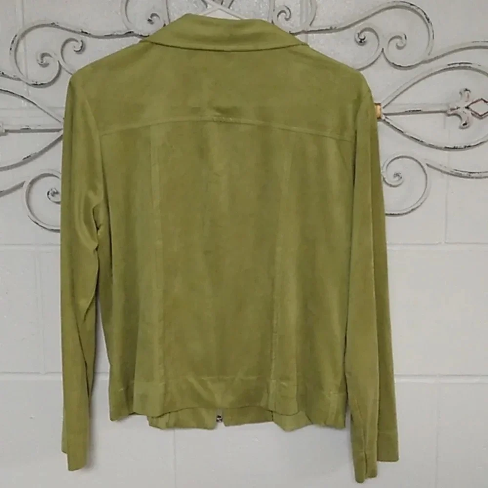 IVY- VINTAGE, STRETCH, SOFT MICROSUEDE, COLLARED BOMBER JACKET